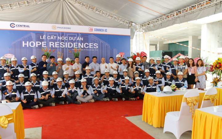 LỄ CẤT NÓC DỰ ÁN HOPE RESIDENCES