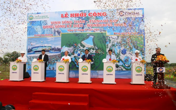 LỄ KHỞI CÔNG DỰ ÁN “VỊNH SÓNG THẦN VÀ DÒNG SÔNG KỲ DIỆU” KHU DU LỊCH SƠN TIÊN