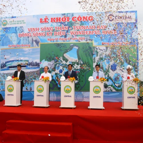 THE COMMENCEMENT CEREMONY OF “TSUNAMI BAY AND WONDERFUL RIVER”, SON TIEN THEME PARK