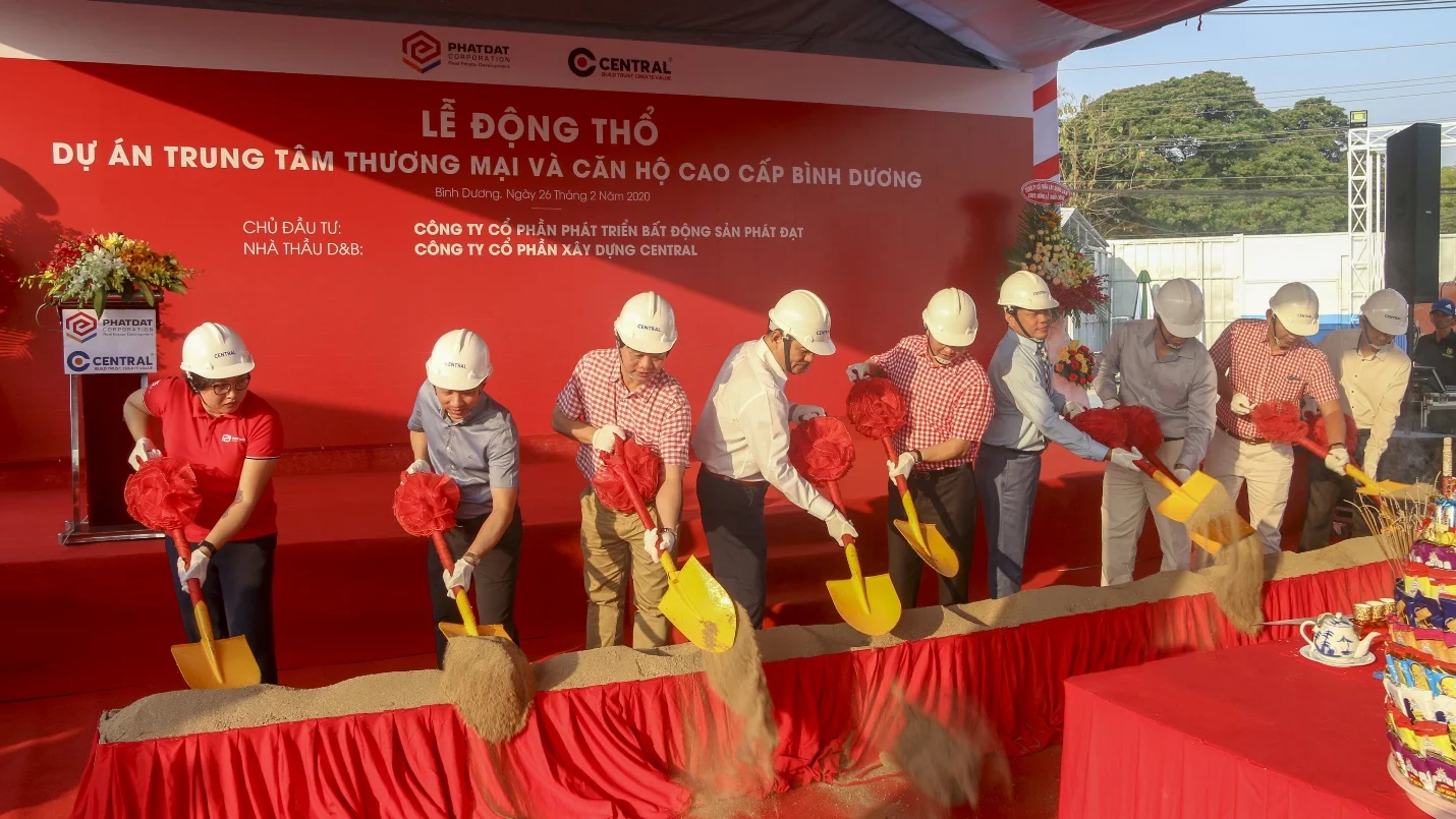 LỄ KHỞI CÔNG DỰ ÁN TTTM VÀ CĂN HỘ CAO CẤP PHÁT ĐẠT BÌNH DƯƠNG