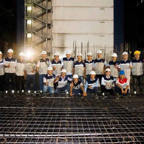 ETOWN 5 (REE) 提前30天施工進度封頂了3個地下室