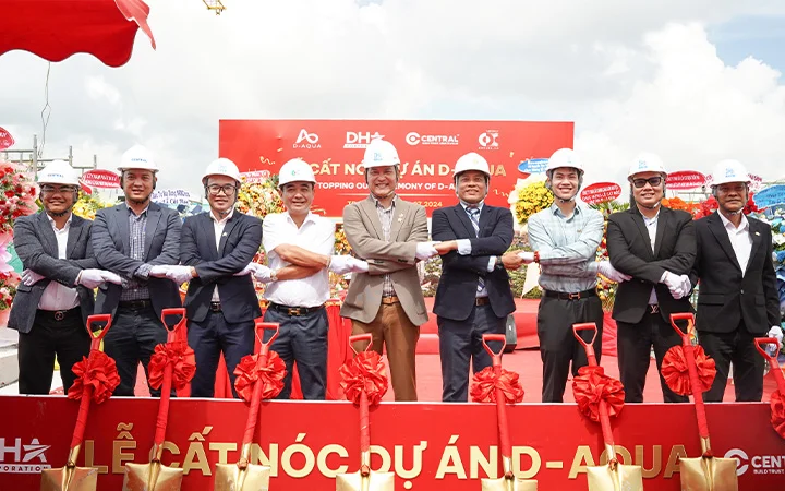 LỄ CẤT NÓC DỰ ÁN CHUNG CƯ CAO TẦNG KẾT HỢP TMDV D-AQUA