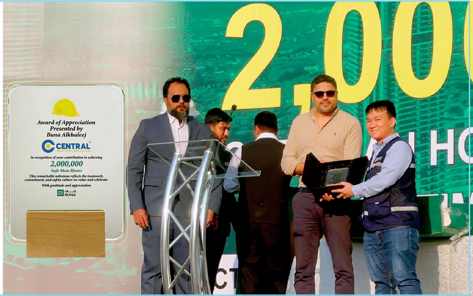 CENTRAL ĐƯỢC CHỦ ĐẦU TƯ TẬP ĐOÀN SUMOU VÀ BUNA VINH DANH THÀNH TÍCH TẠI SỰ KIỆN CHÚC MỪNG “2 TRIỆU GIỜ LÀM VIỆC AN TOÀN” DỰ ÁN SUMOU TOWERS