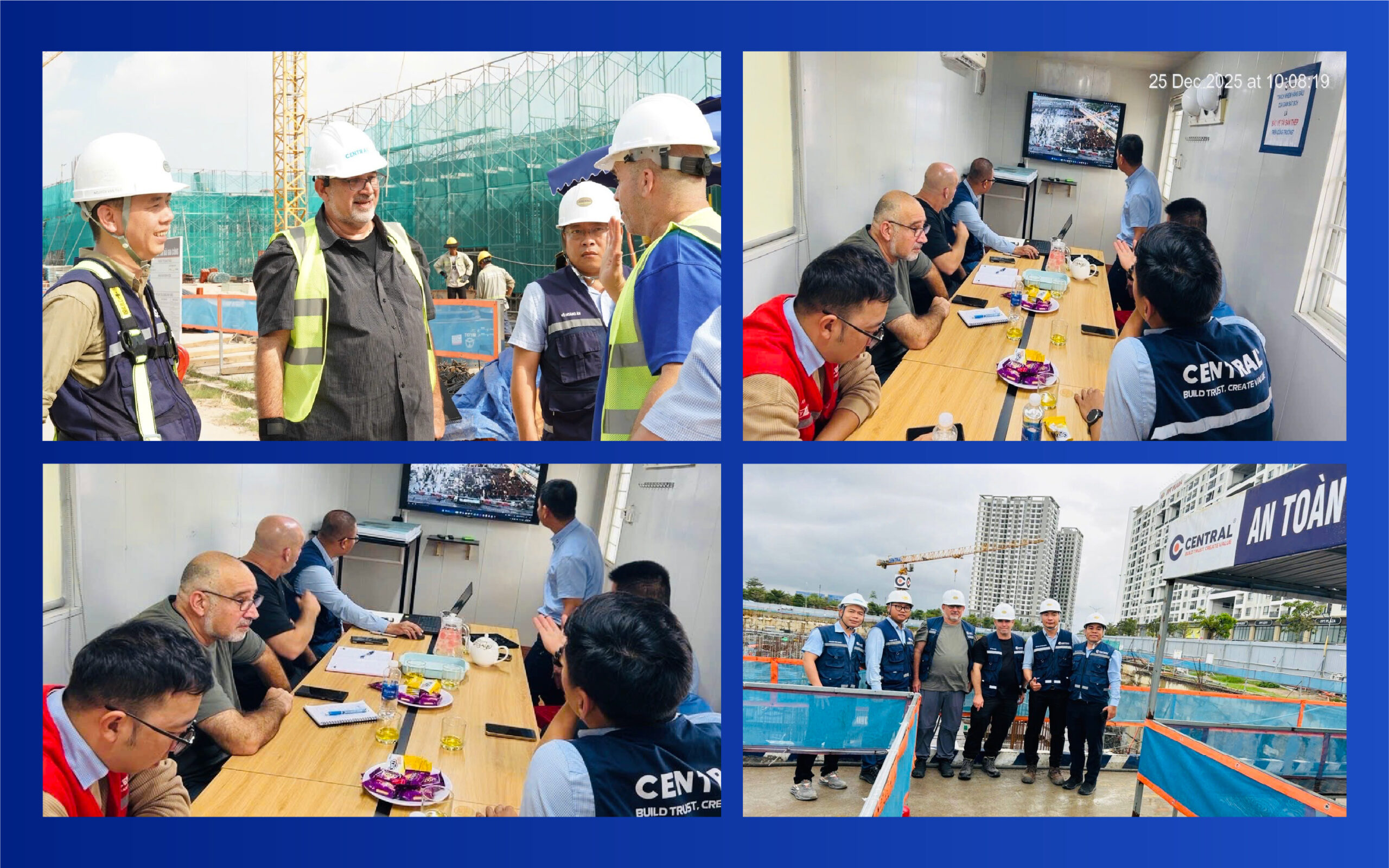 CENTRAL ISRAEL VÀ CHỦ ĐẦU TƯ INTROL ISRAEL TRỰC TIẾP THỊ SÁT VÀ LÀM VIỆC TẠI CÁC DỰ ÁN CENTRAL TRÊN TOÀN QUỐC