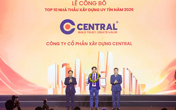 CENTRAL RANKS AMONG TOP 10 MOST REPUTABLE BUILDING CONTRACTORS 2026 AT VNR500 ANNOUNCEMENT CEREMONY